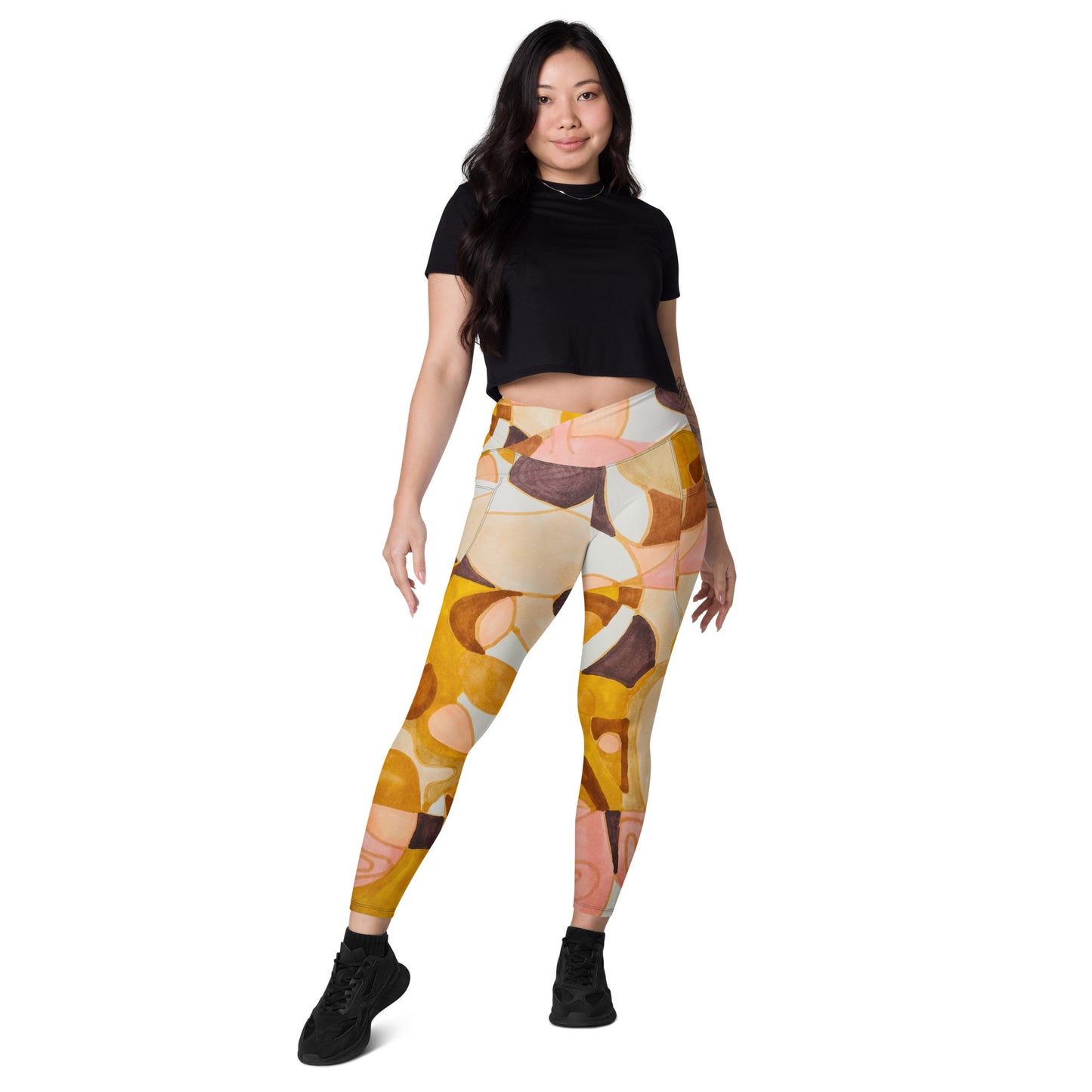 Crossover Leggings with Pockets