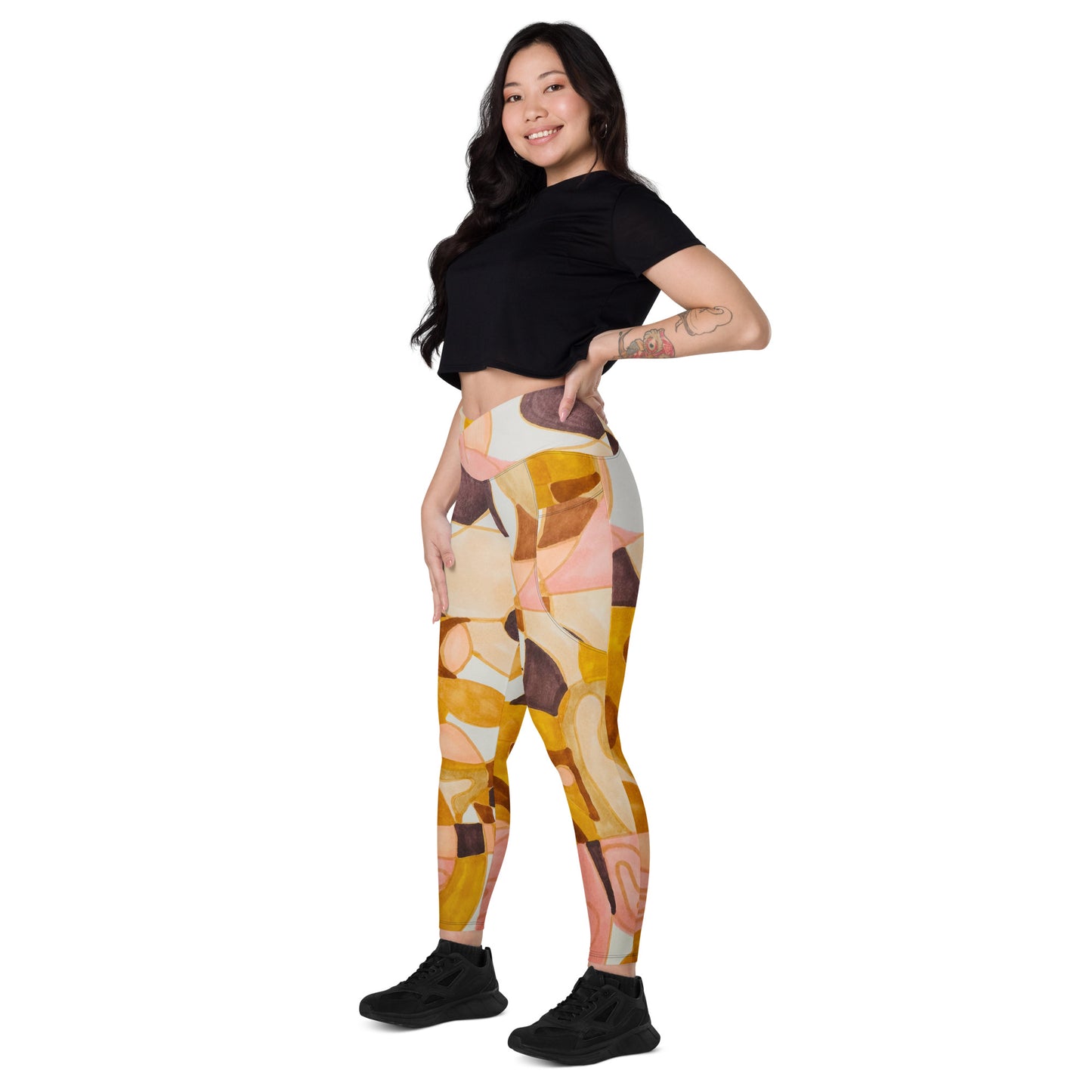 Crossover Leggings with Pockets