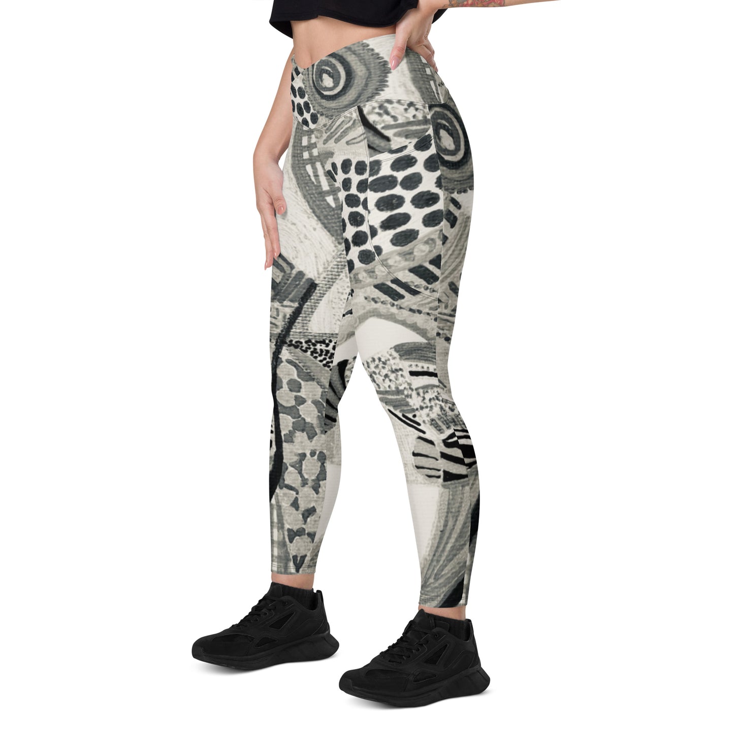 Crossover Leggings with Pockets