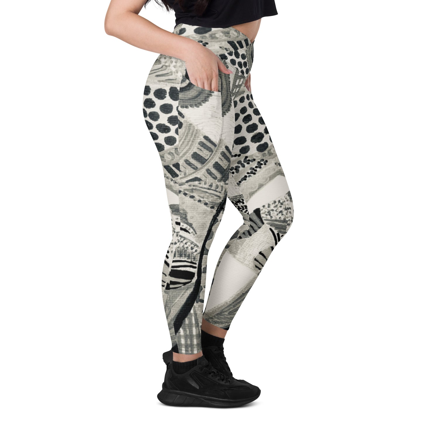 Crossover Leggings with Pockets